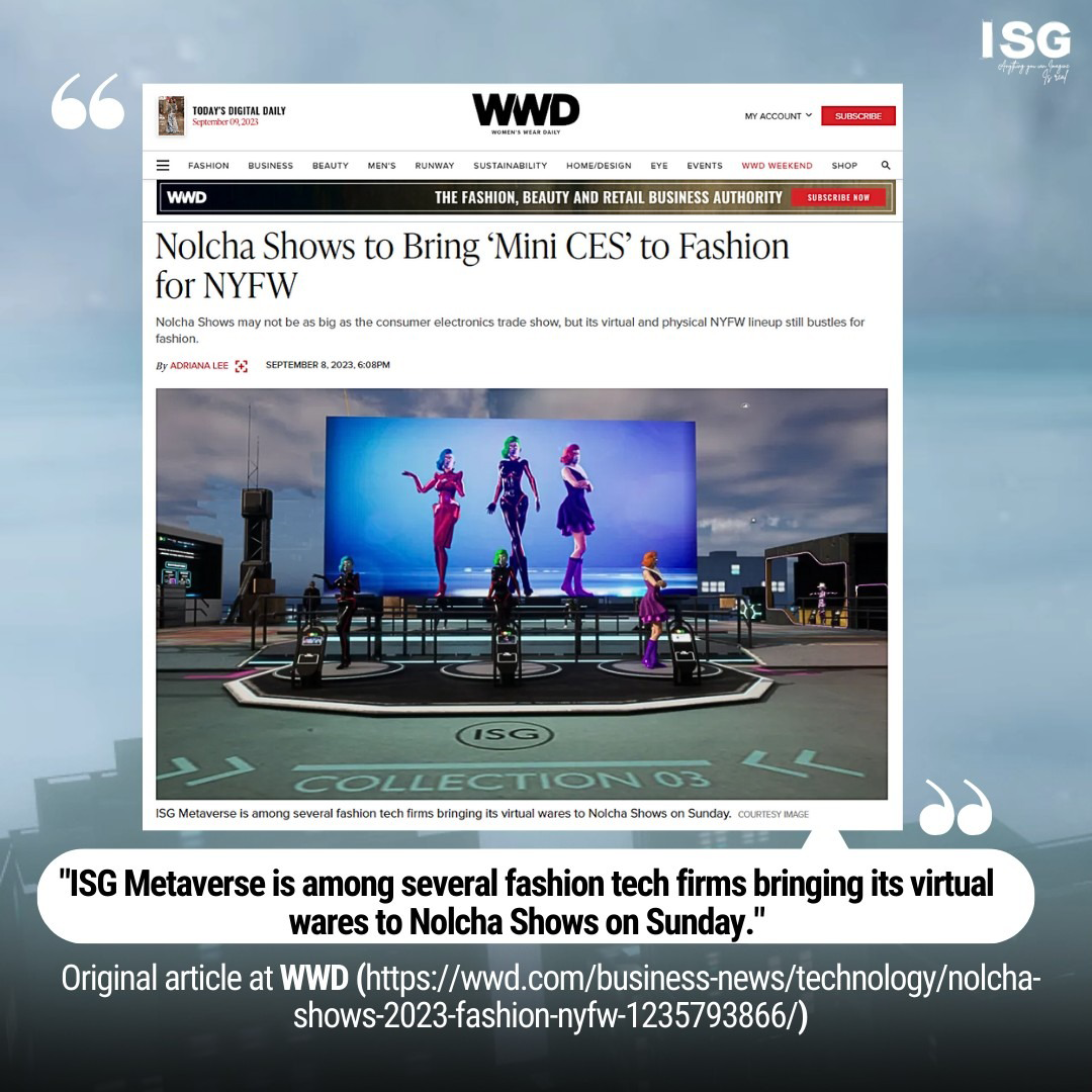 WWD on ISG Metaverse at Nolcha Shows NYFW SS 2024